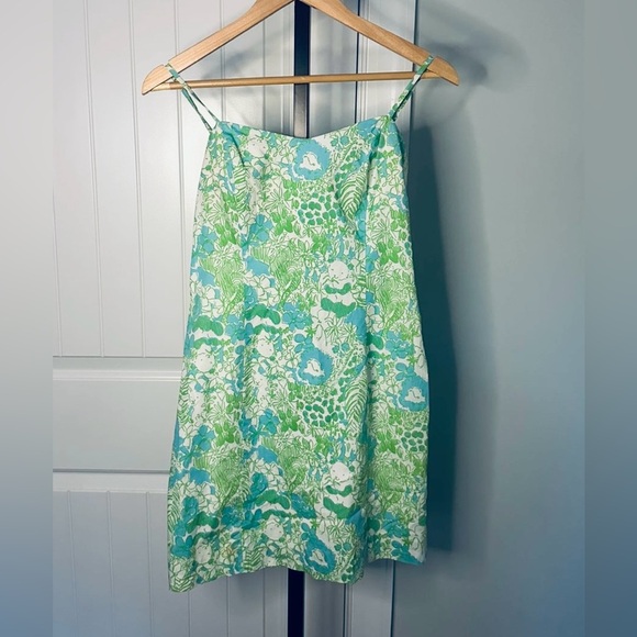 Lily Pulitzer McCallum Floral mini dress green/blue size 0. EUC - Picture 2 of 7